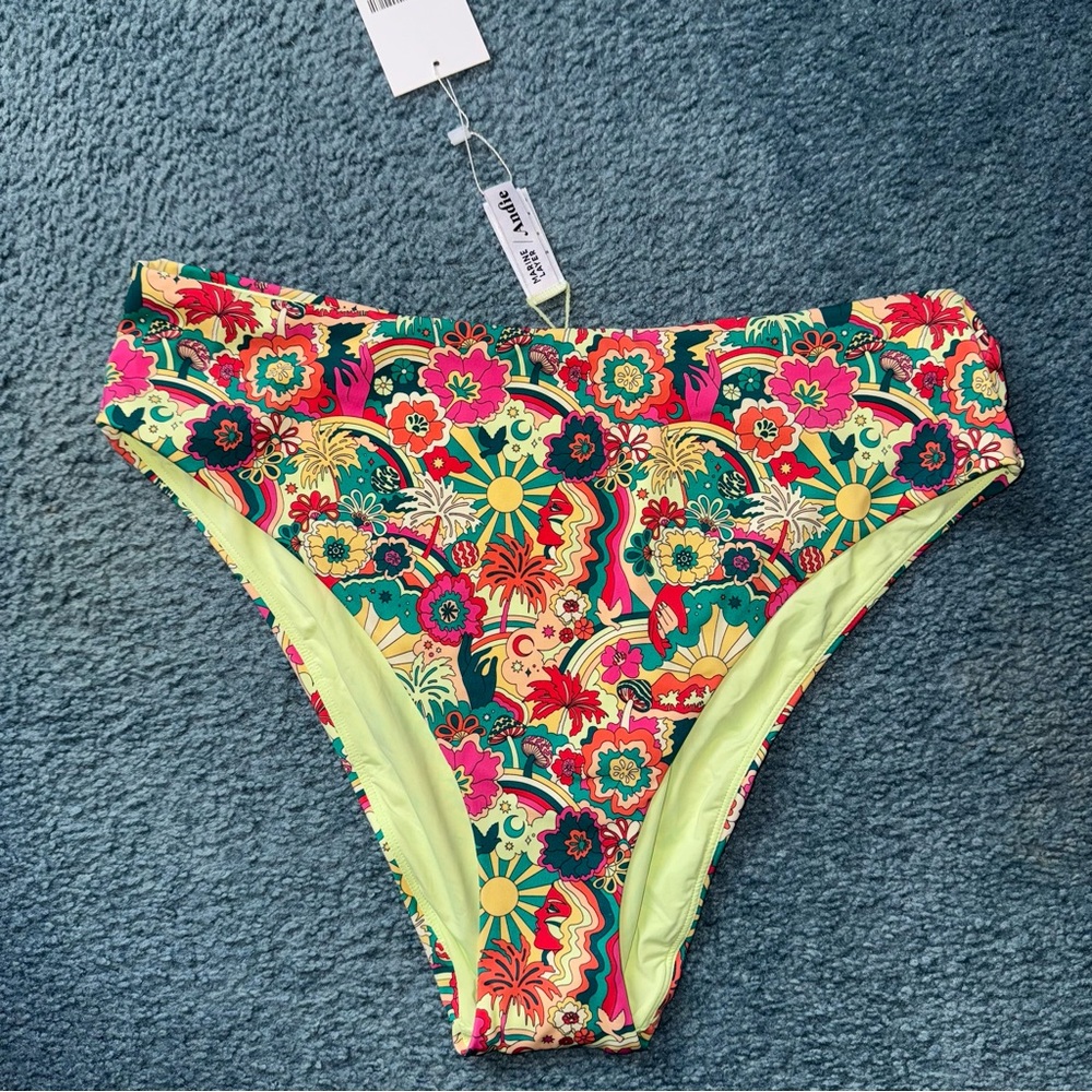 NWT Marine Layer Andie 90s High Waisted Bikini Bottom XL - Picture 4 of 7